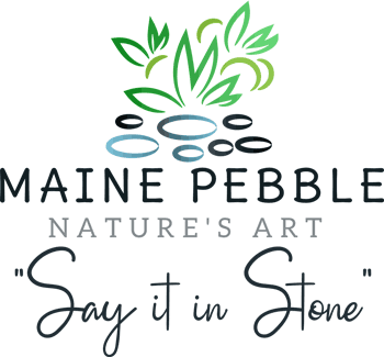 Maine Pebble Nature's Art Say it in Stone